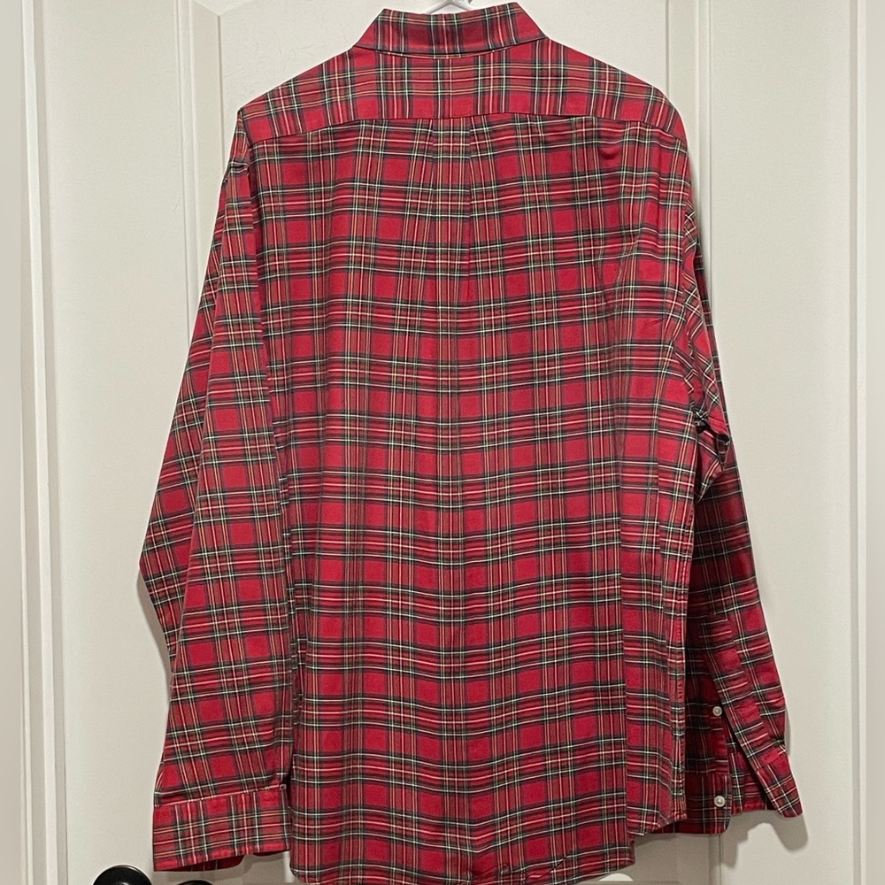 Classic Ralph Lauren Mens XXL Plaid Red Green Business Casual Button Down Preppy - Picture 5 of 9